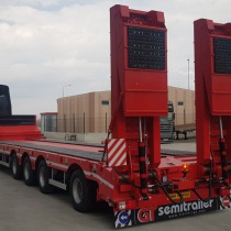 4 Axle Step Frame Low Loader Semi Trailer