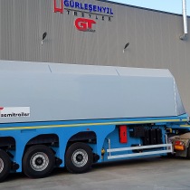 Blue inloader glass semi trailer