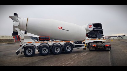 4 Axle 16 m³ Concrete Mixer Semi-trailer