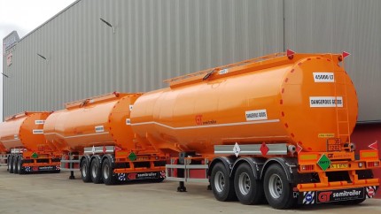 Fuel Tanker Semi Trailers on the road, NEW 2021