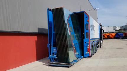 Inloader "Glass Transport Semi-Trailer from trailer manufacturer". Glass inloader New Model