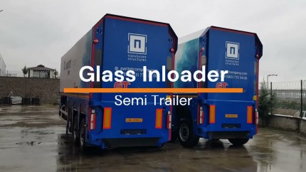 Inloader GLASS Semi Trailer. Remolque de transporte de vidrio - Remorque de transport de verre.